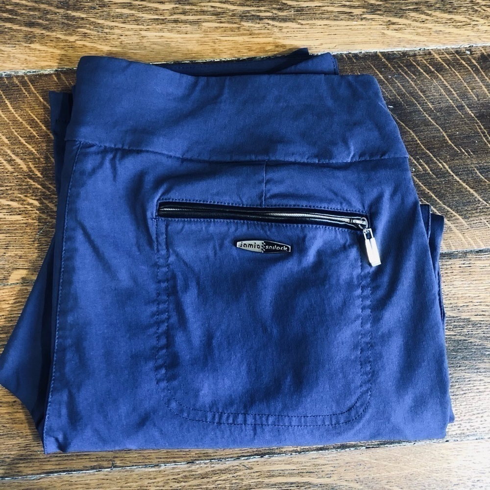 Jamie Sadock navy blue cropped golf pants